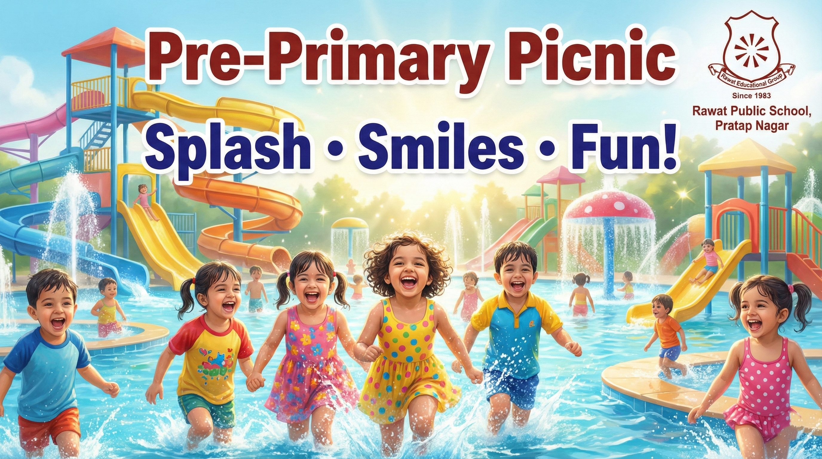 Pre-Primary Picnic at Spray Water Park | Rawat Public School Pratap Nagar